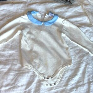 Bella bliss Peter Pan onesie w blue collar; size 24 months